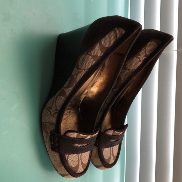 Coach Wedges Sz 10 - Picture 3 of 6